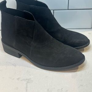Eileen Fisher  Rhlan Ankle Boots Black Tumbled Nubuck Size 7
